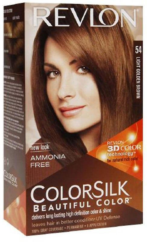 Revlon ColorSilk Keratin Permanent Hair Color – Light Golden Brown #54