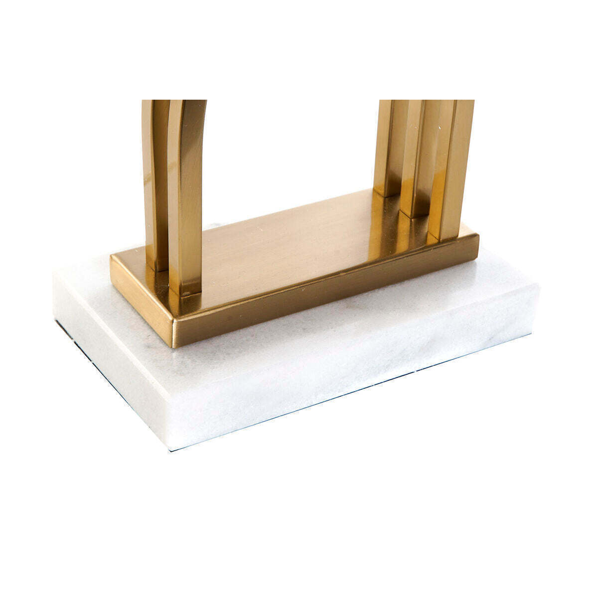 DKD Home Decor Πορτατίφ με Μαρμάρινη Βάση και Λευκό Καπέλο – E27, 40W, 240V