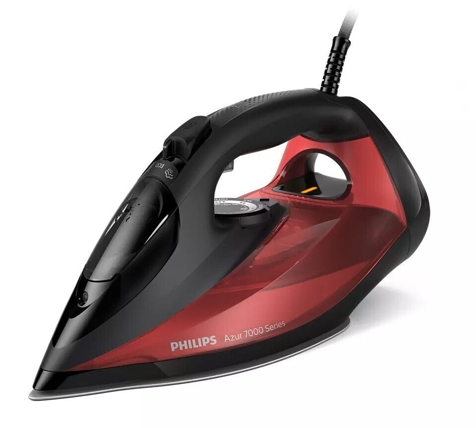 Philips Σίδερο Ατμού 2800W με Αντικολλητική Πλάκα και Συνεχόμενη Παροχή 50gr/min Black/Red