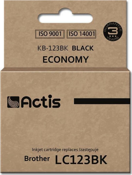 Actis KB-123BK Ανταλλακτικό Μελάνι για Brother LC123BK/LC121BK – Μαύρο, 15ml