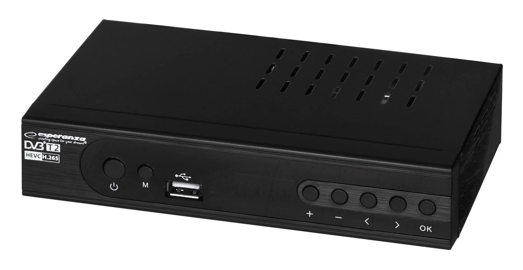 Esperanza EV106P Digital DVB-T2 H.265/HEVC tuner, Black