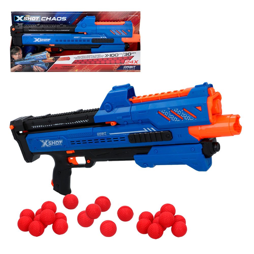 X‑Shot Chaos® Orbit Foam Ball Blaster – Πιστόλι με Υψηλή Ταχύτητα Βολής