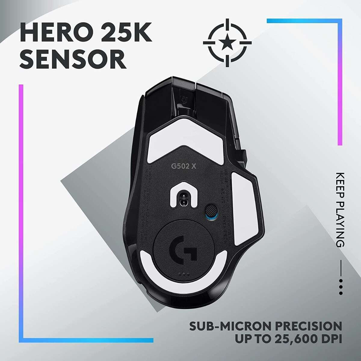 Logitech G502 X Plus Ασύρματο RGB Gaming Ποντίκι 25600 DPI Μαύρο