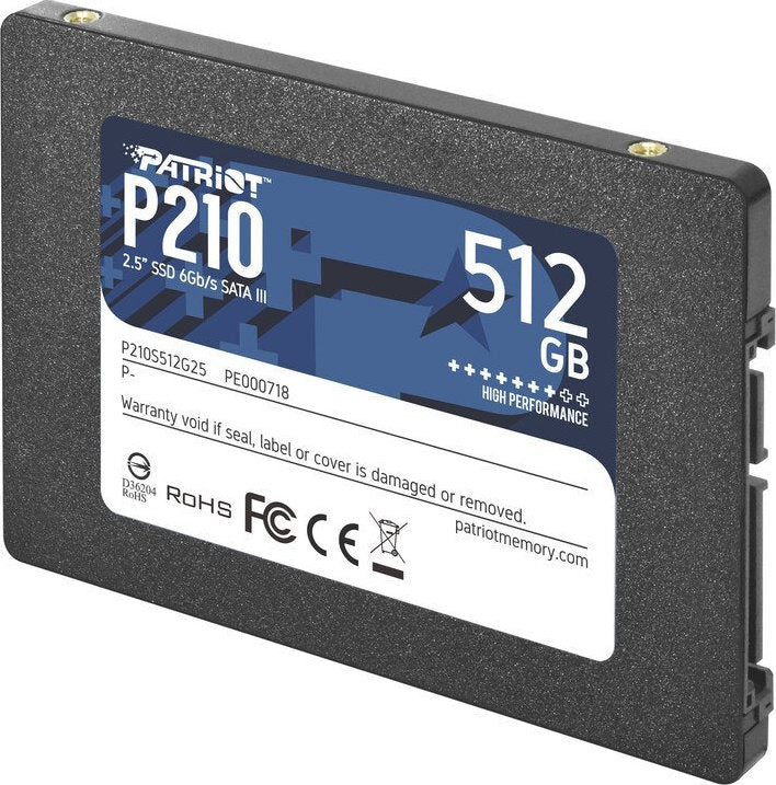 Patriot P210 SSD 512GB τύπου 2.5'' με σύνδεση SATA III P210S512G25 Bulk