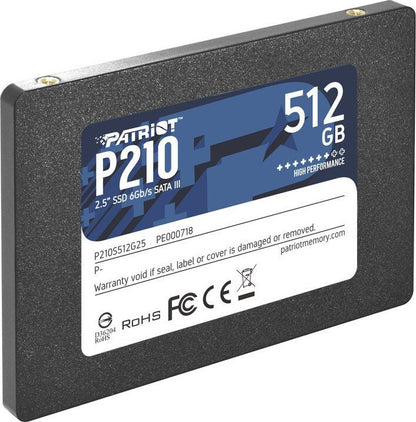 Patriot P210 SSD 512GB τύπου 2.5'' με σύνδεση SATA III P210S512G25 Bulk