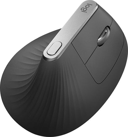 Logitech MX Vertical Ασύρματο & Ενσύρματο Εργονομικό Bluetooth Ποντίκι Μαύρο-Δεξιού χεριού