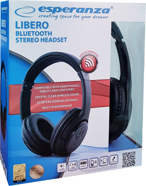 Esperanza EH163K Headphones with microphone Headband Black