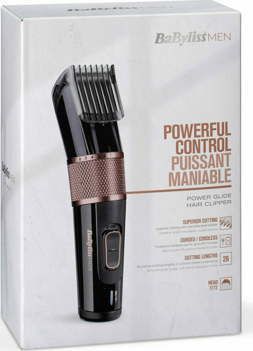 Babyliss E974E Power Glide – Επαναφορτιζόμενη Κουρευτική Μηχανή Μαύρη