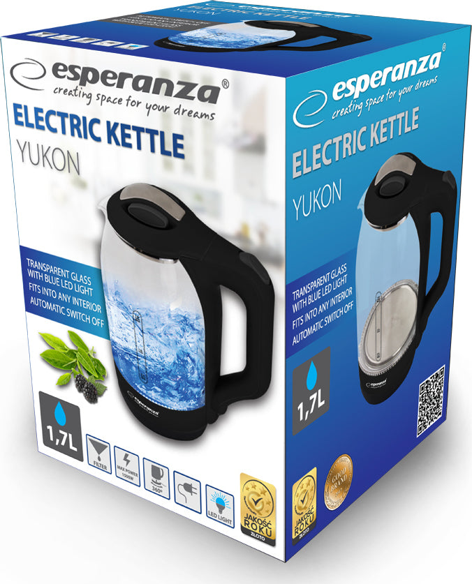 Esperanza EKK025K Electric kettle 1.7 L Black, Multicolor 1500 W