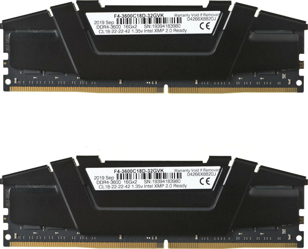 G.Skill Ripjaws V 32GB DDR4 RAM με 2 Modules (2x16GB) και Ταχύτητα 3600 για Desktop