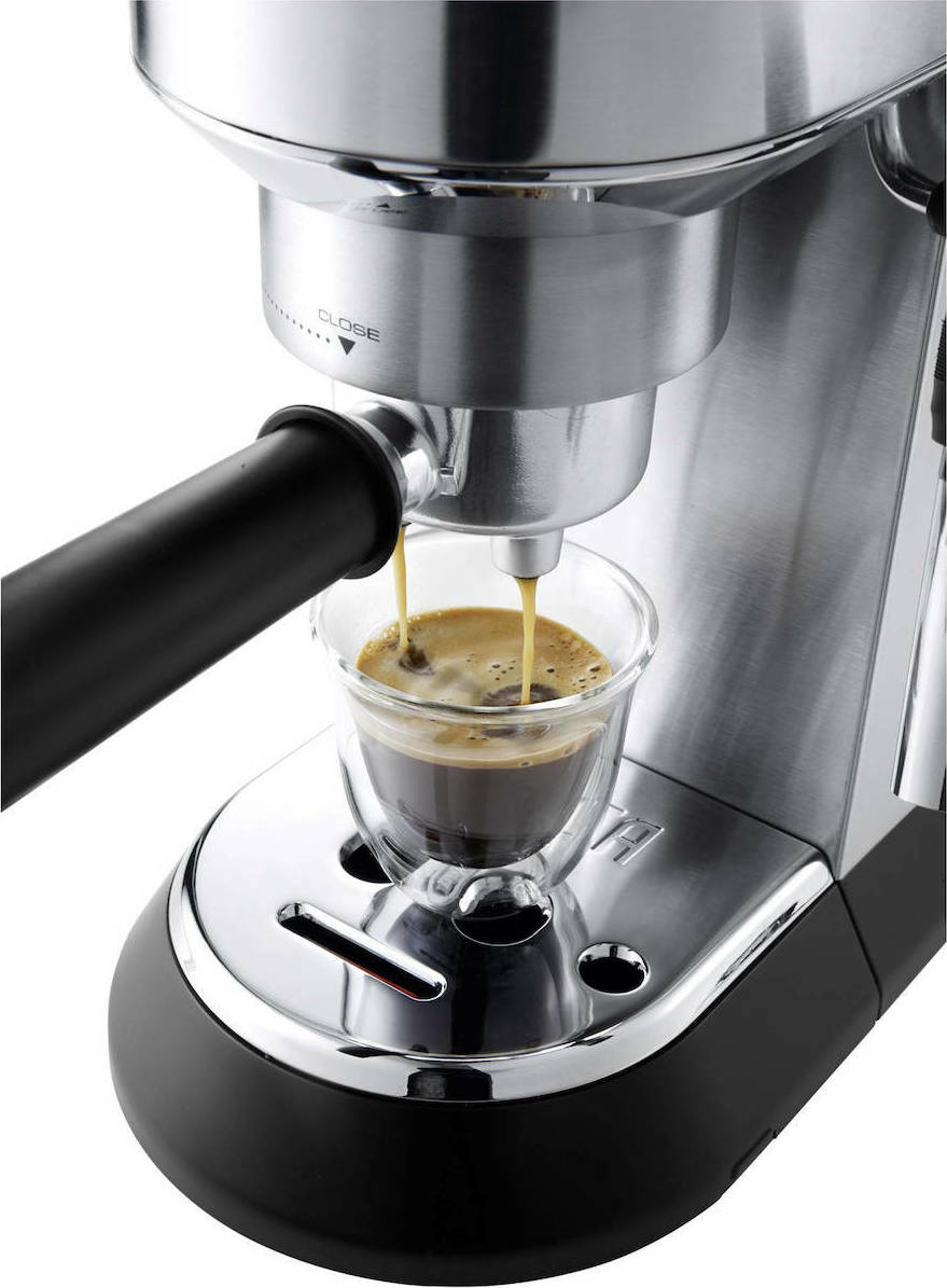 De'Longhi Dedica Pump Μηχανή Espresso 1300W Πίεσης 15bar Ασημί EC685.M 0132106138
