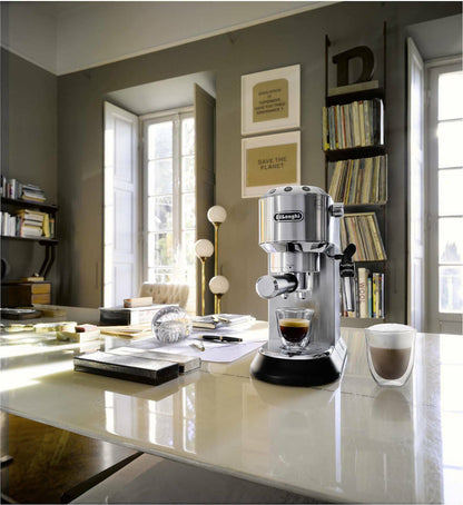 De'Longhi Dedica Pump Μηχανή Espresso 1300W Πίεσης 15bar Ασημί EC685.M 0132106138