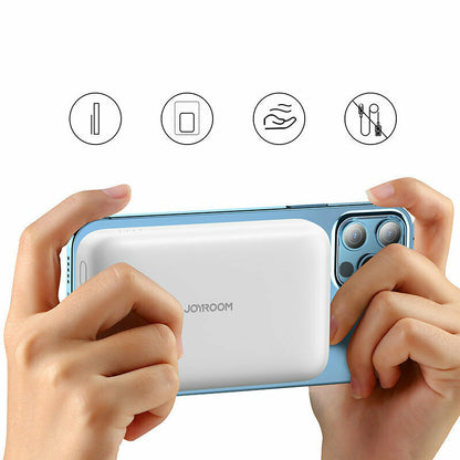 Joyroom JR-W020 MagSafe Power Bank 10000mAh 20W με Θύρα USB-A και Θύρα USB-C Power Delivery Λευκό