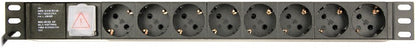 EnerGenie EG-PDU-014 Rack Power Distribution Unit (8 Schuko sockets, 1U, 16A, Schuko plug, 3m, black color)