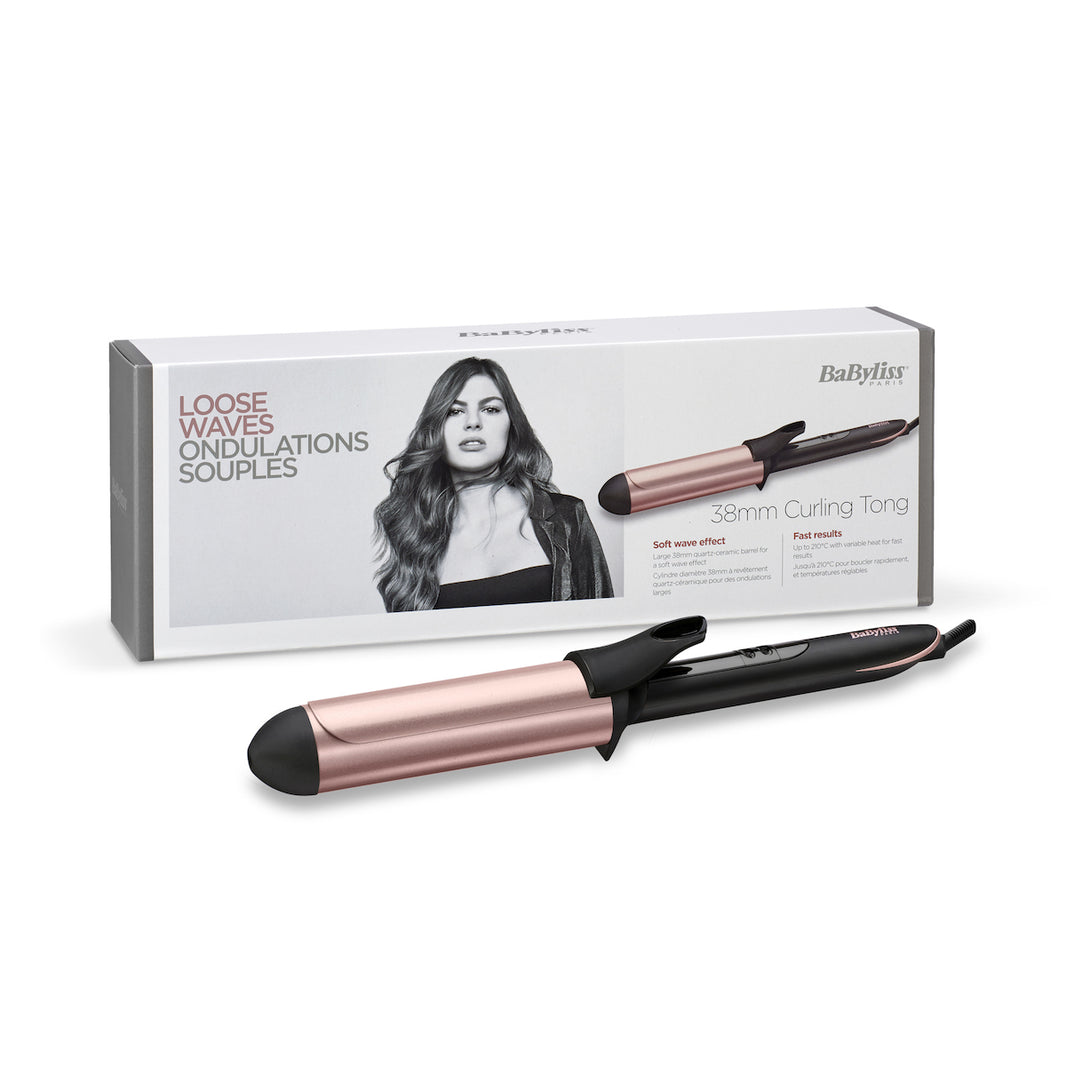 BaByliss C453E  38 mm Curling Tong Curling iron Warm Black, Pink 98.4" (2.5 m)