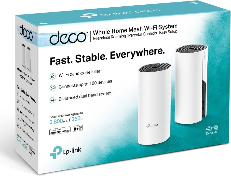 TP-LINK Deco M4 v2 WiFi Mesh Network Access Point Wi‑Fi 5 Dual Band (2.4 & 5GHz) σε Διπλό Kit