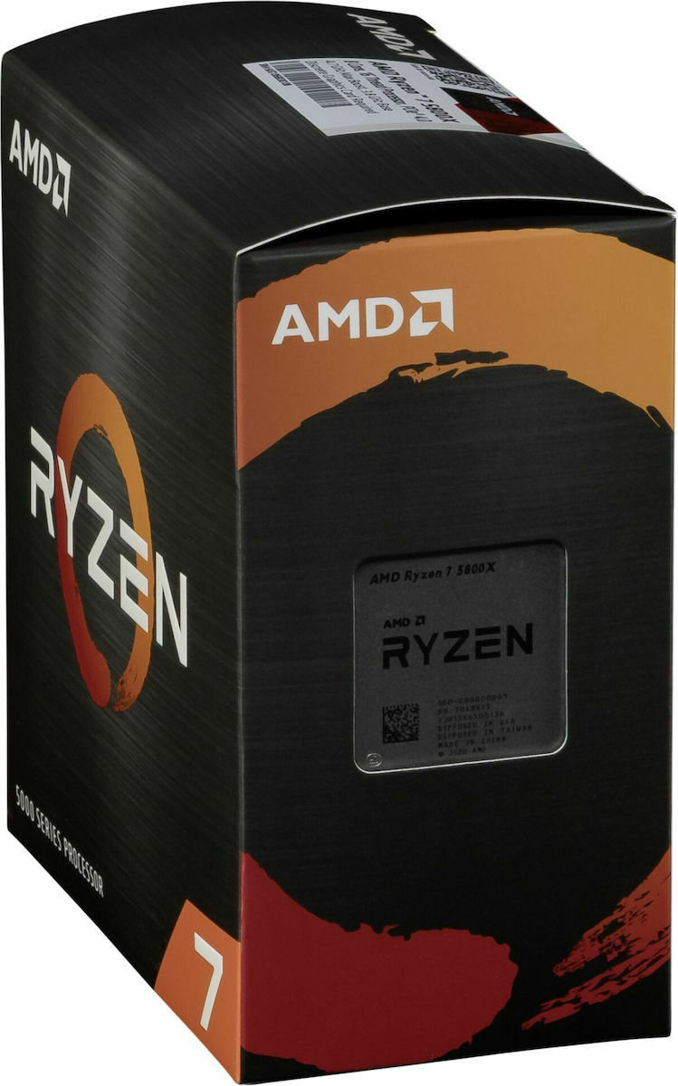 AMD Ryzen 7 5800X 3.8GHz Επεξεργαστής 8 Πυρήνων για Socket AM4 σε Κουτί