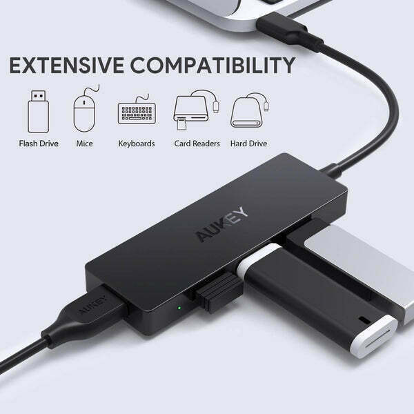 Aukey CB-C64 USB-C Hub 4 Θυρών USB 3.0 – Μαύρο