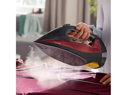 Philips Σίδερο Ατμού 2800W με Αντικολλητική Πλάκα και Συνεχόμενη Παροχή 50gr/min Black/Red