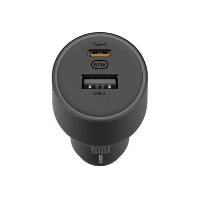 Xiaomi Φορτιστής Αυτοκινήτου 67W με Θύρες: 1xUSB 1xType-C Μαύρο Χρώμα