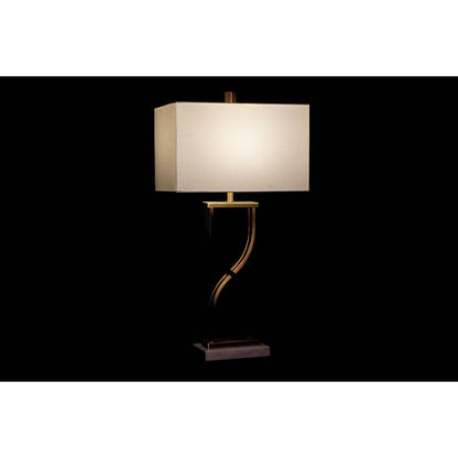 DKD Home Decor Πορτατίφ με Μαρμάρινη Βάση και Λευκό Καπέλο – E27, 40W, 240V