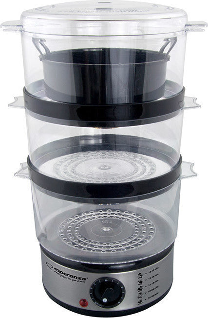 Esperanza EKG009 Steam cooker 3 stainless steel basket (s) 400 W 7.5L