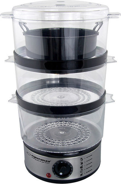 Esperanza EKG009 Steam cooker 3 stainless steel basket (s) 400 W 7.5L