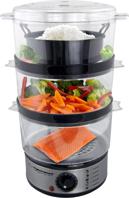 Esperanza EKG009 Steam cooker 3 stainless steel basket (s) 400 W 7.5L