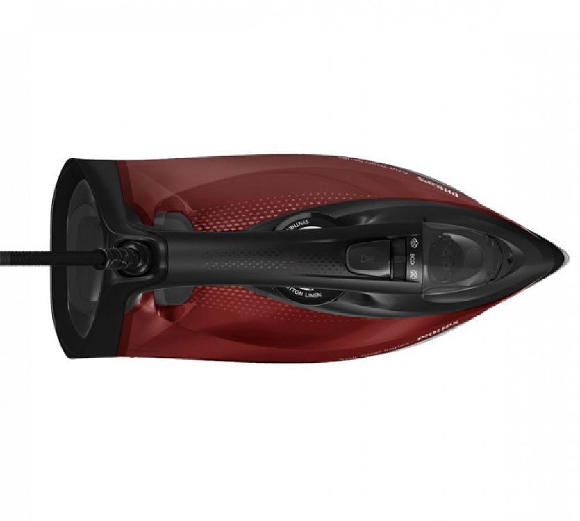 Philips Σίδερο Ατμού 2800W με Αντικολλητική Πλάκα και Συνεχόμενη Παροχή 50gr/min Black/Red