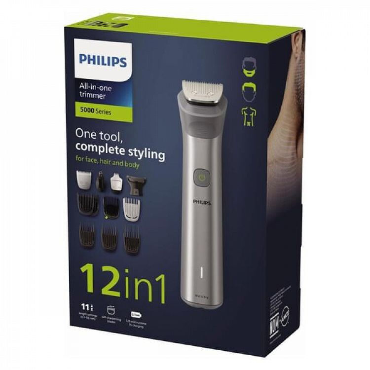 Philips Series 5000 Επαναφορτιζόμενη Κουρευτική Μηχανή Γκρι MG5940/15