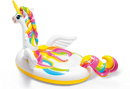 Intex Mega Island Παιδικό Φουσκωτό Στρώμα Θαλάσσης Unicorn με Χειρολαβές 251εκ.