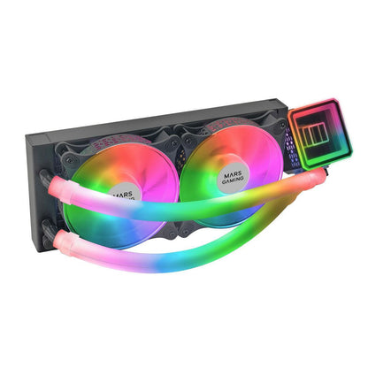 Mars Gaming ML-ULTRA240 Υδρόψυξη Επεξεργαστή Διπλού Ανεμιστήρα 120mm για Socket AM4/AM5/1700/1200/115x με ARGB Φωτισμό