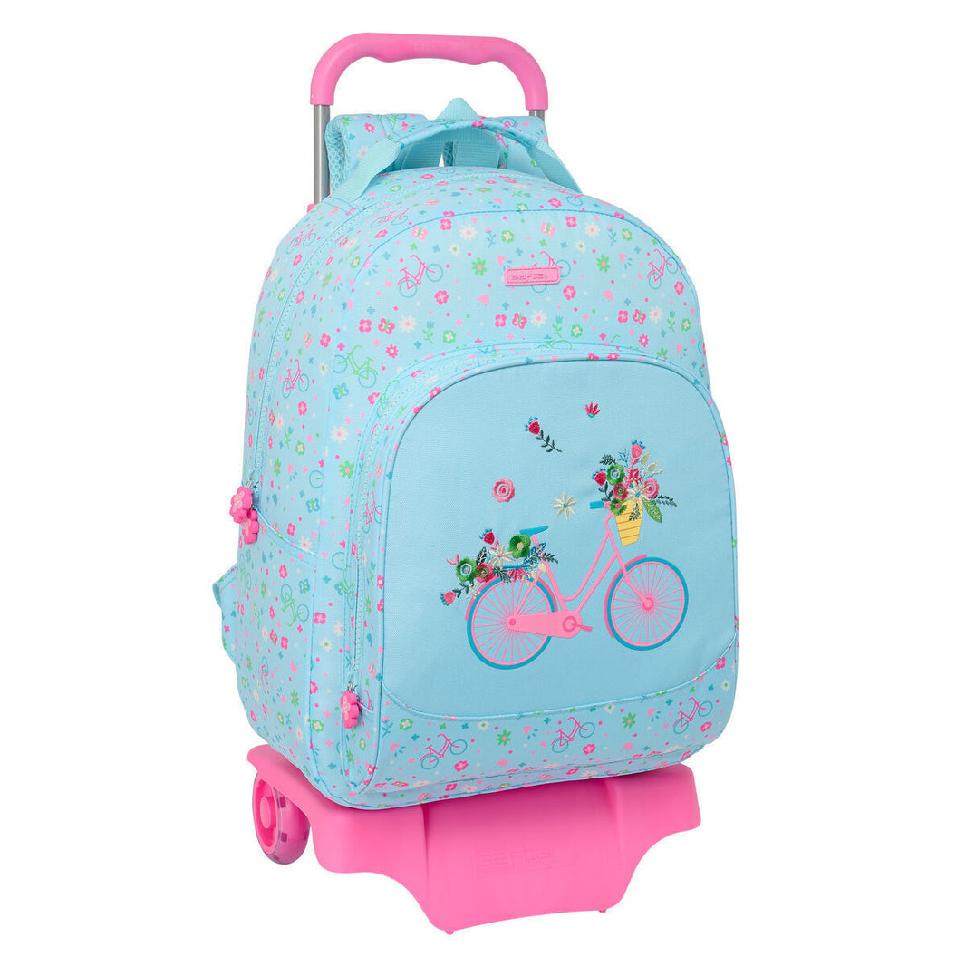 Safta Bicicleta Rolling School Backpack – Μπλε 32×42×15 cm