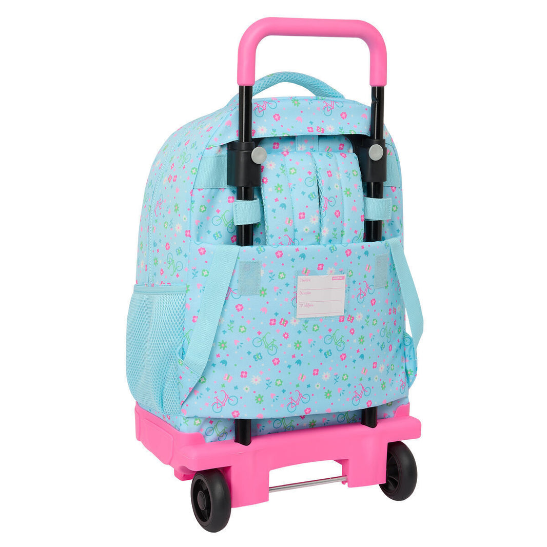 Safta Bicicleta Rolling Backpack – Τρόλεϊ Σχολικής Τσάντας 33×45×22 cm (Μπλε, Σχέδιο Ποδήλατο)
