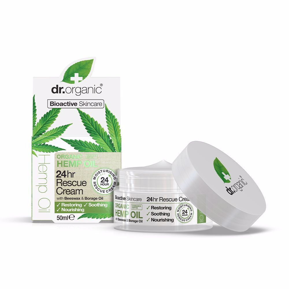 Dr.Organic Hemp Oil 24ωρη Ενυδατική Κρέμα Προσώπου με Έλαιο Κάνναβης 50ml