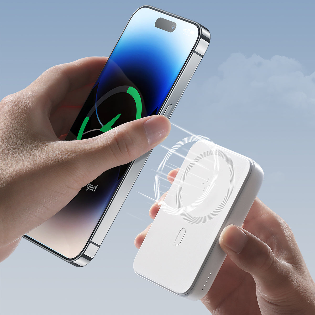 Joyroom JR-W020 MagSafe Power Bank 10000mAh 20W με Θύρα USB-A και Θύρα USB-C Power Delivery Λευκό