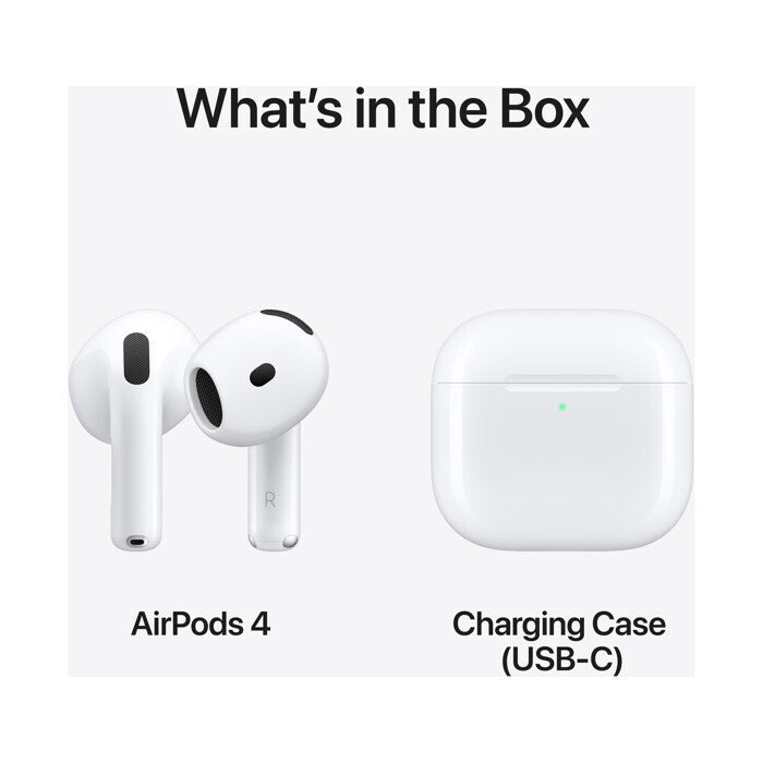 Apple AirPods 4 Earbud Bluetooth Handsfree Ακουστικά με Αντοχή στον Ιδρώτα και Θήκη Φόρτισης Λευκά