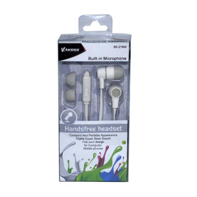 Vakoss SK-214 In-ear Handsfree με Βύσμα 3.5mm Λευκό