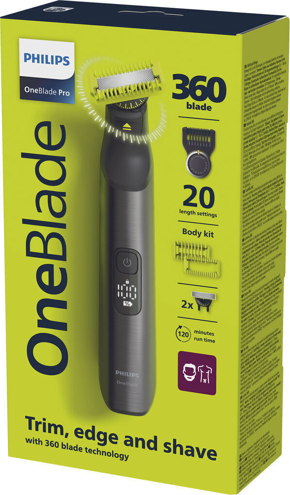 Philips OneBlade Pro 360 QP6552/15 Ξυριστική Μηχανή Προσώπου / Σώματος Επαναφορτιζόμενη