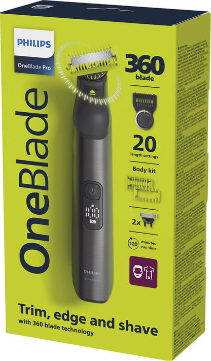 Philips OneBlade Pro 360 QP6552/15 Ξυριστική Μηχανή Προσώπου / Σώματος Επαναφορτιζόμενη