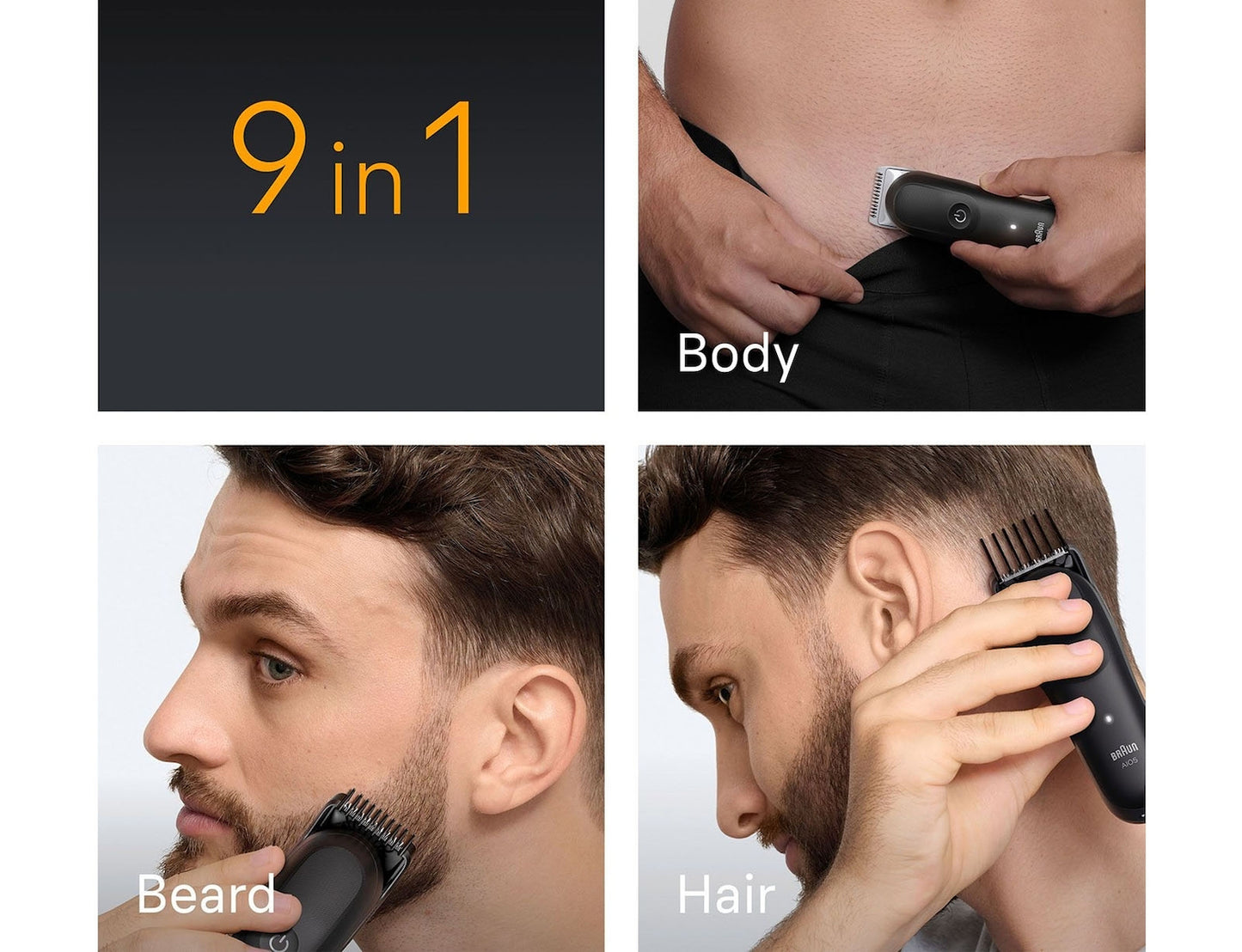 Braun All-in-one Series 5 Σετ Επαναφορτιζόμενης Κουρευτικής Μηχανής Μαύρο AIO5540