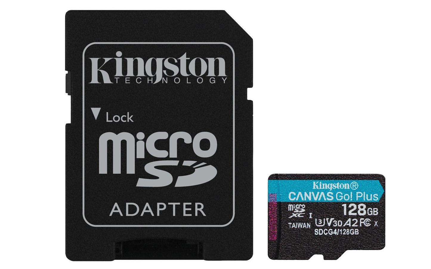 Kingston Canvas Go Plus microSDXC 128GB Class 10 U3 V30 A2 UHS-I με αντάπτορα
