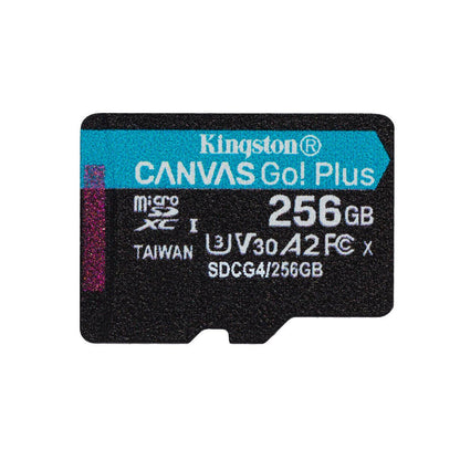 Kingston Canvas Go Plus microSDXC 256GB Class 10 U3 V30 A2 UHS-I με αντάπτορα