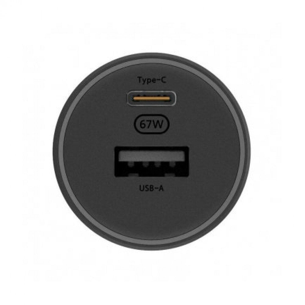 Xiaomi Φορτιστής Αυτοκινήτου 67W με Θύρες: 1xUSB 1xType-C Μαύρο Χρώμα