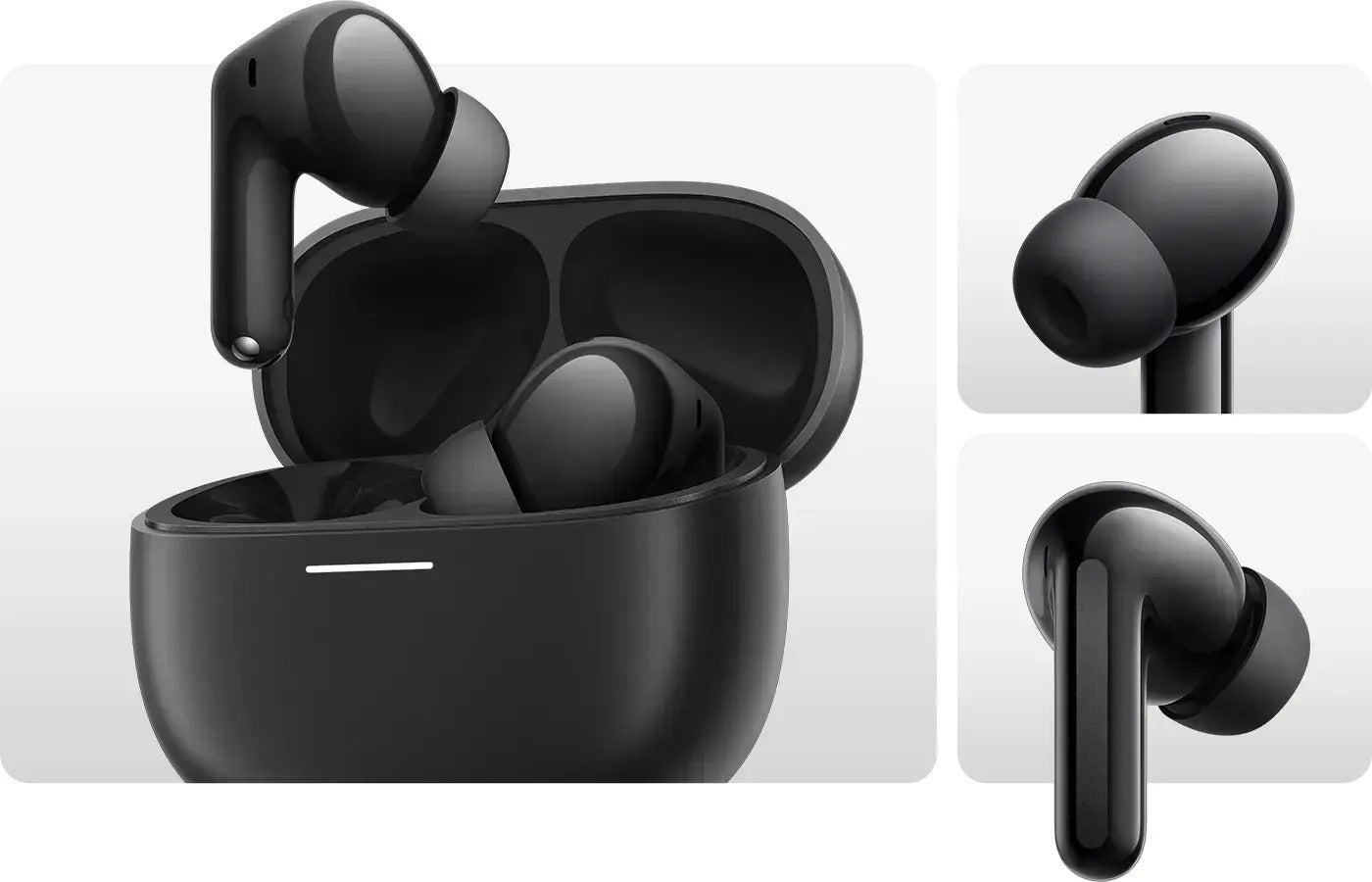Xiaomi Redmi Buds 8 Bluetooth Handsfree Ακουστικά με Αντοχή στον Ιδρώτα και Θήκη Φόρτισης Μαύρα
