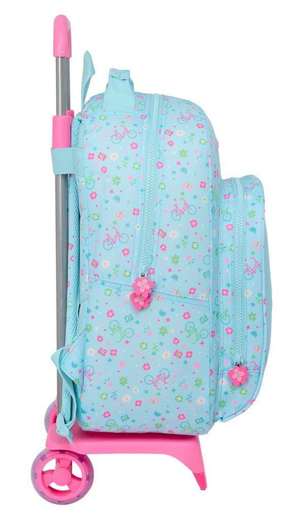 Cartable À Roulettes Safta Bicicleta Bleu 32 × 42 × 15 cm