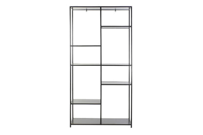 DKD Home Decor Μεταλλική Εταζέρα Μαύρη 90×33×180 cm
