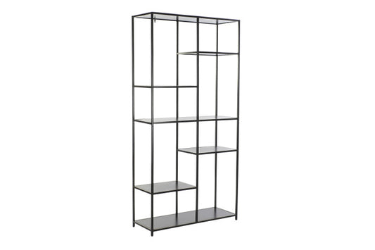 DKD Home Decor Μεταλλική Εταζέρα Μαύρη 90×33×180 cm