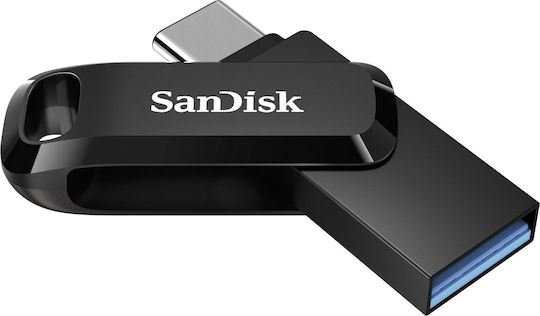 Sandisk Ultra Dual Drive Go 256GB USB 3.1 Stick με σύνδεση USB-A & USB-C Μαύρο