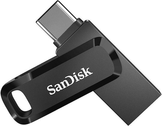 Sandisk Ultra Dual Drive Go 256GB USB 3.1 Stick με σύνδεση USB-A & USB-C Μαύρο